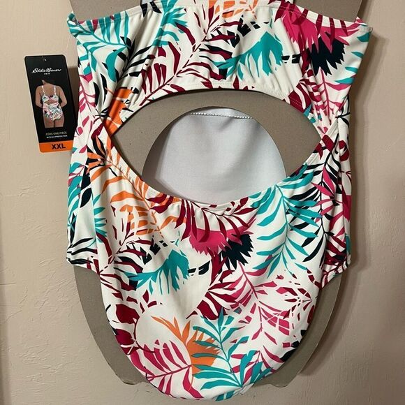 NWT Eddie Bauer One Piece Swimsuit Women’s XXL Shelf Bra Adjustable Straps New - Picture 15 of 16